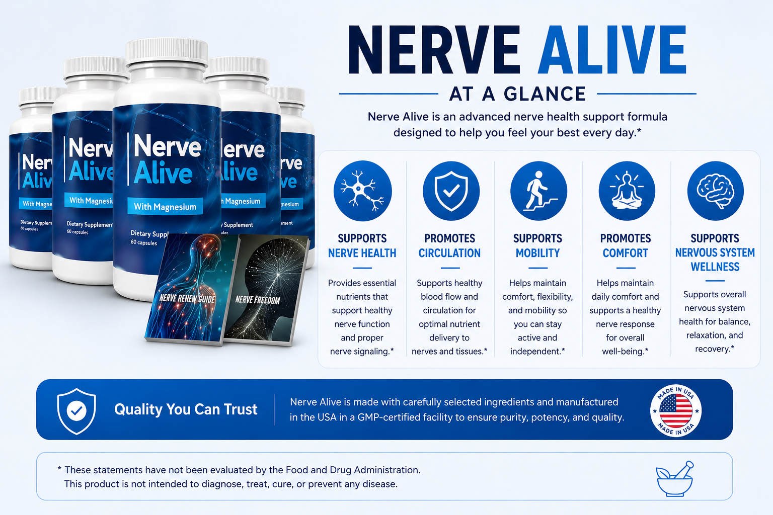 Nerve Alive at a glance overview